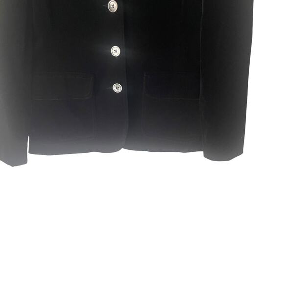 Eddie Bauer Women's Size Small Black Velvet Witchy Grunge Button Blazer - Picture 3 of 7